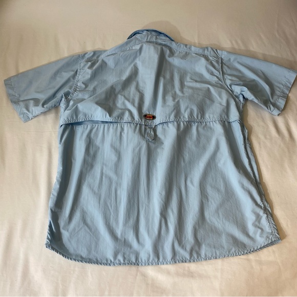 Cabelas Guidewear GXII 40 UPF Vented Mesh Shirt Button Front Large Short Sleeve - Picture 8 of 8